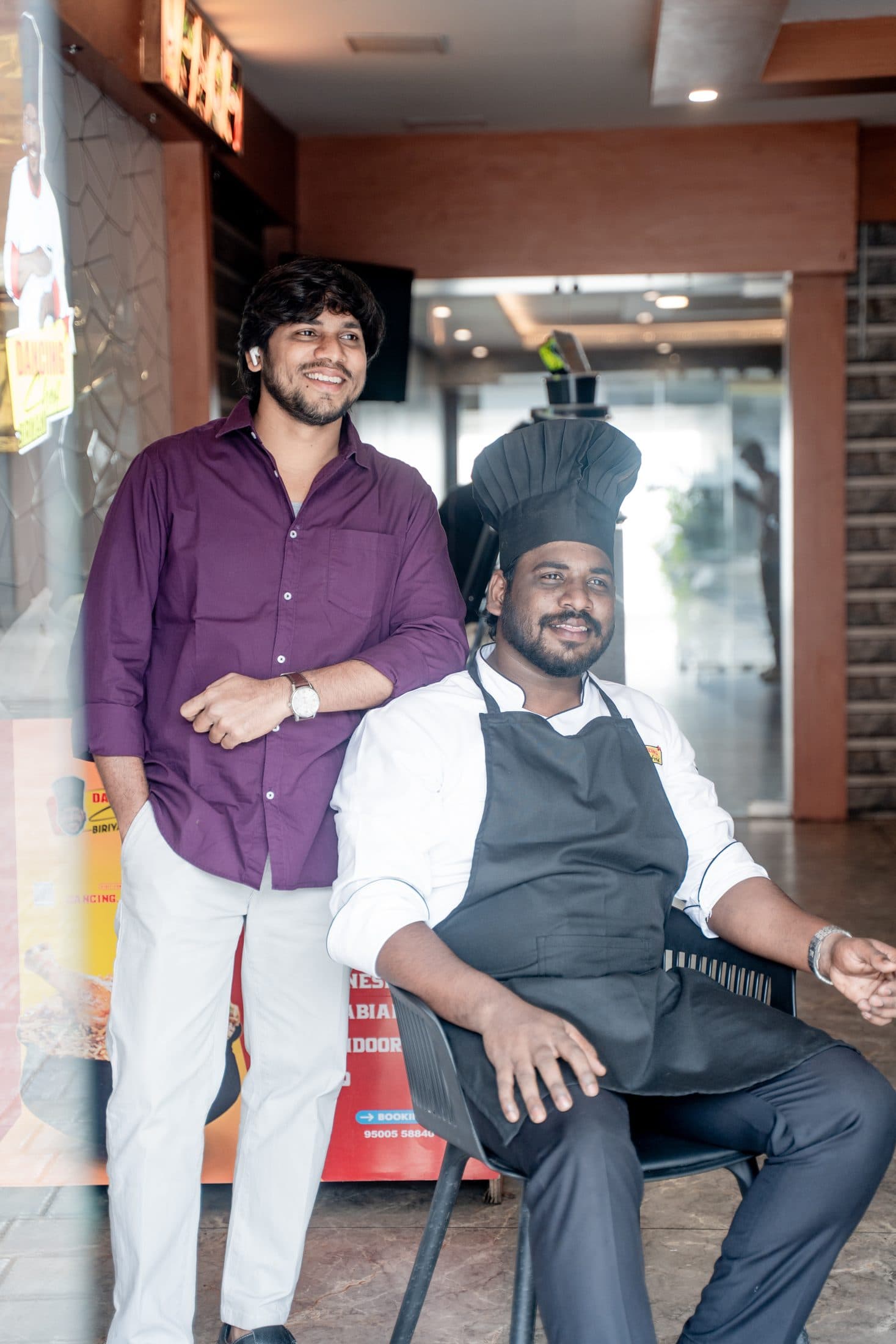 A second portrait of Sapthagiri M at Dancing Chef Biriyani, Coimbatore